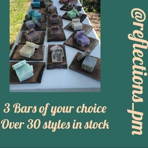 3 bars artisan crafted soap hand crafted small batch made